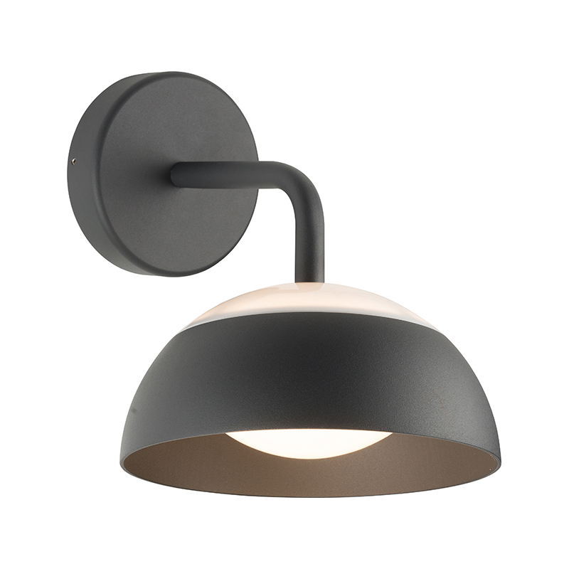 Wall mounted semi-open mushroom type bend rod connected wall lamp 5651