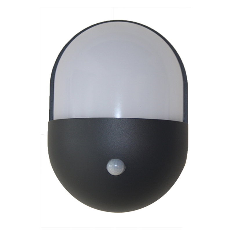 PC cover egg shaped LED wall lamp with PIR motion 5881-PIR