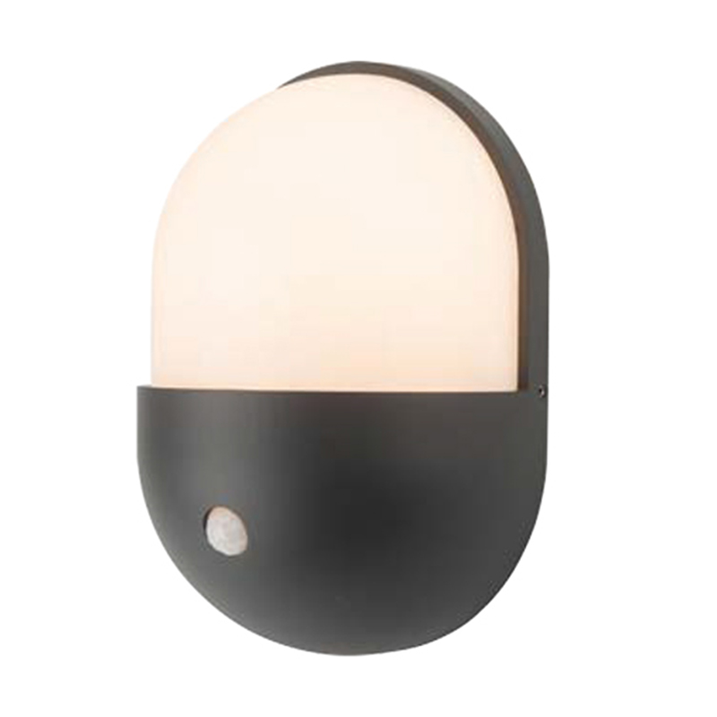 PC cover egg shaped LED wall lamp with PIR motion 5881-PIR