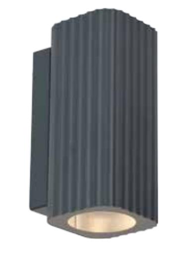 Modern Fluted Rounded Square GU10 IP54 Aluminium Up Down Outdoor Wall Light 6562 Modern Fluted Rounded Square GU10 IP54 Aluminium Up Down Outdoor Wall Light 6562