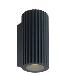 Fluted Cylinder GU10 IP54 Aluminium Up Down Outdoor Wall Light 6561 Fluted Cylinder GU10 IP54 Aluminium Up Down Outdoor Wall Light 6561